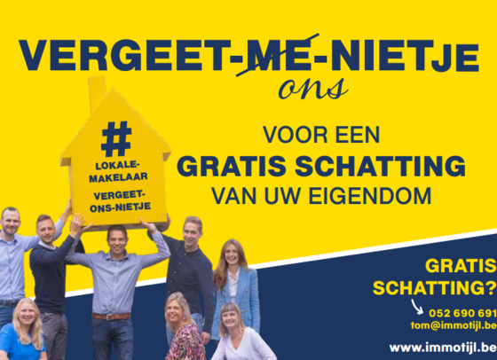 'Vergeet ons niet' ... als u denkt aan verkopen!